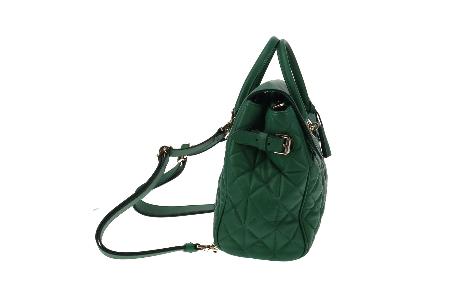 Mulberry Cara Delevigne Large Backpack Emerald Green Quilted Leather