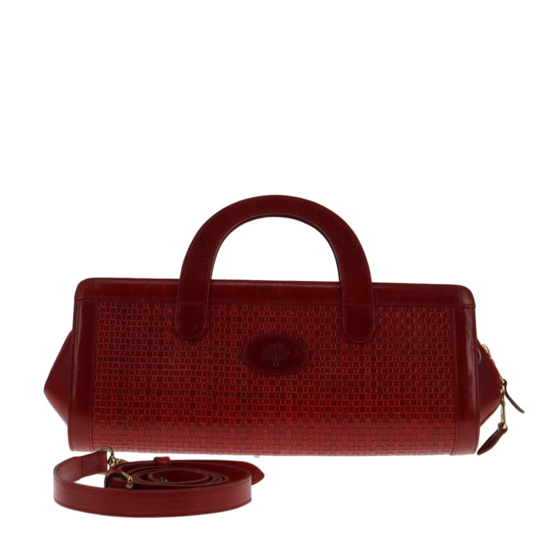 Mulberry Vintage Crimson Woven East West Bag With Strap Bag