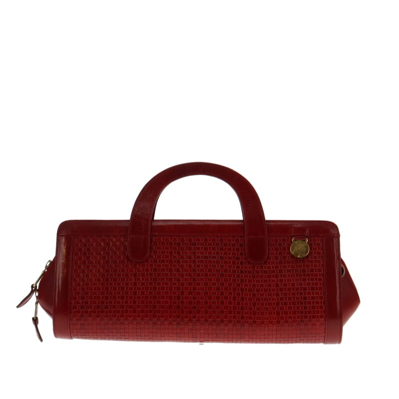 Mulberry Vintage Crimson Woven East West Bag With Strap Bag