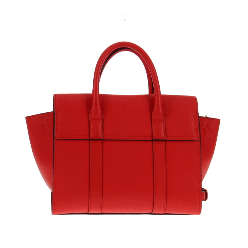 Mulberry Small Bayswater With Strap Poppy Red Grained Leather GH