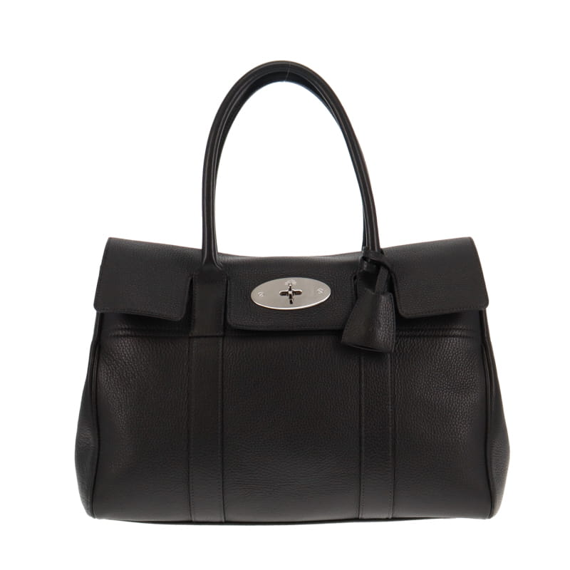 Mulberry Dark Grey Heritage Bayswater With Silver Hardware