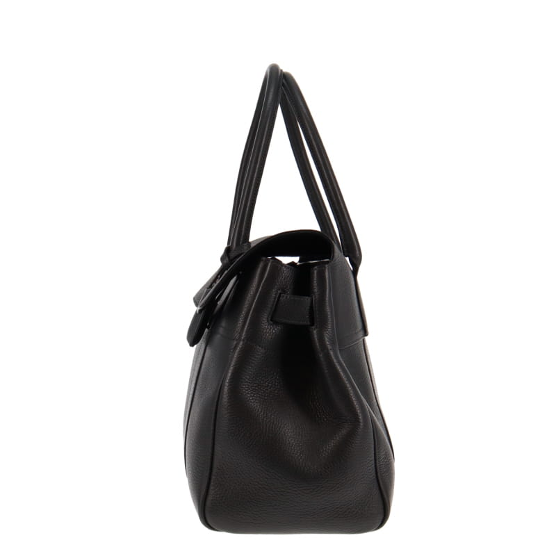 Mulberry Dark Grey Heritage Bayswater With Silver Hardware