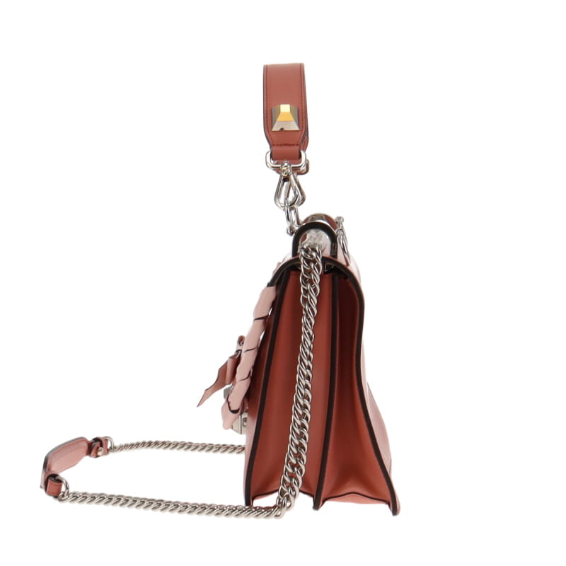 Fendi Large Nappa Leather Kan I Bow Bag Soft Pink