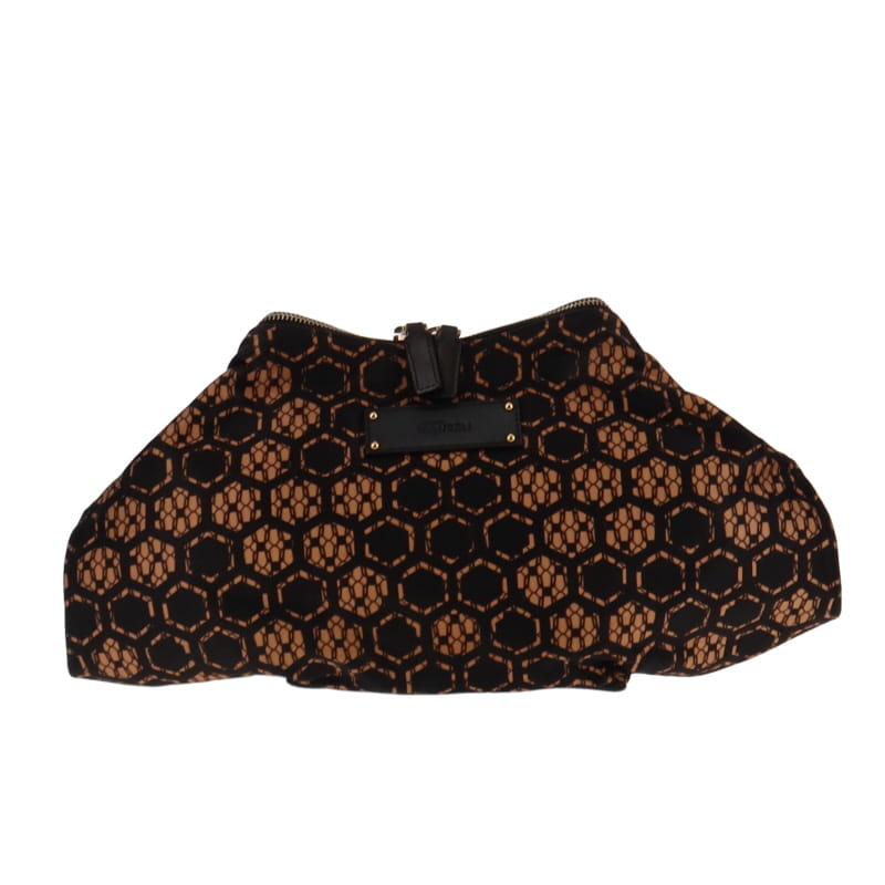 Alexander McQueen Beige/Black Nylon De Manta Clutch