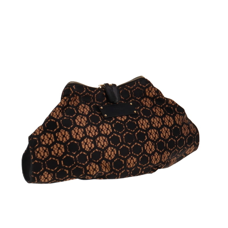 Alexander McQueen Beige/Black Nylon De Manta Clutch
