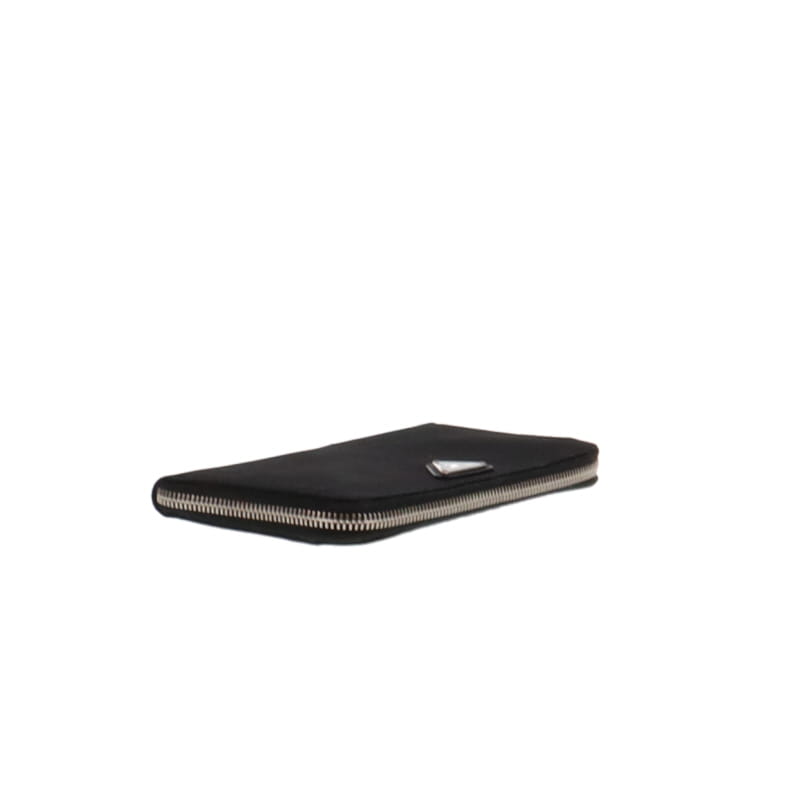 Prada Tessuto Black Long Zip Around Wallet