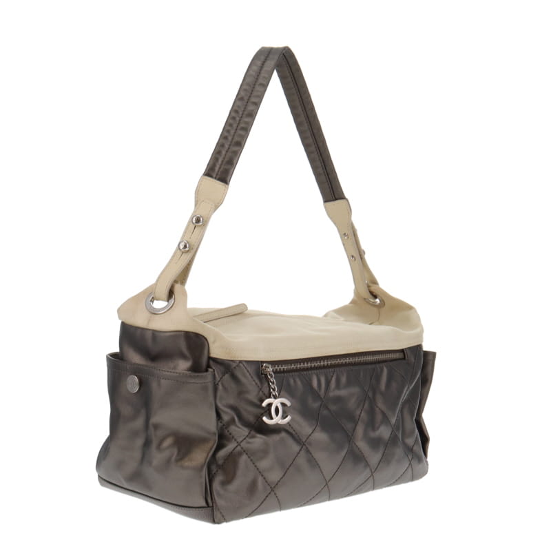 Chanel Paris Biarritz Hobo Coated Canvas & Cotton