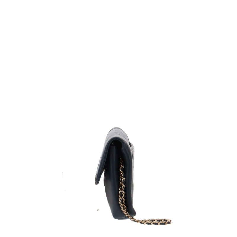 Chanel 2020 Chevron Daily Wristlet/Clutch Dark Teal
