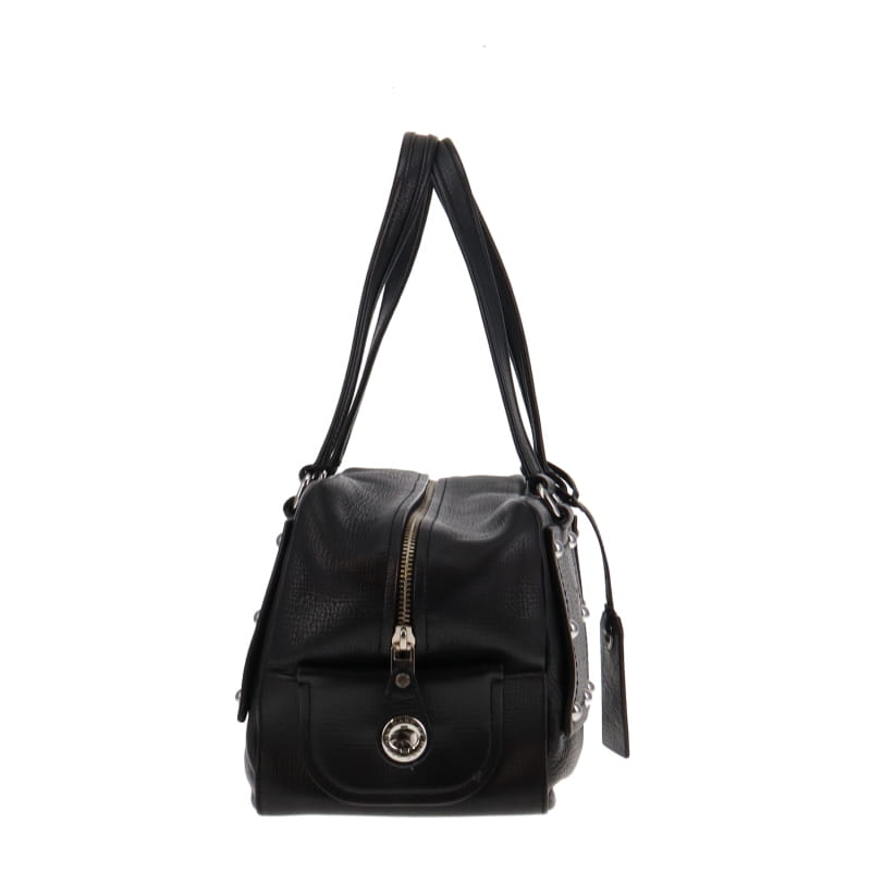 Marc Jacobs Black Cow Leather Workwear Studded Sh Bag