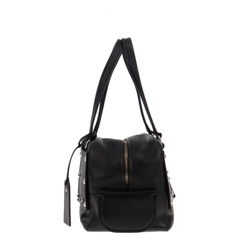 Marc Jacobs Black Cow Leather Workwear Studded Sh Bag