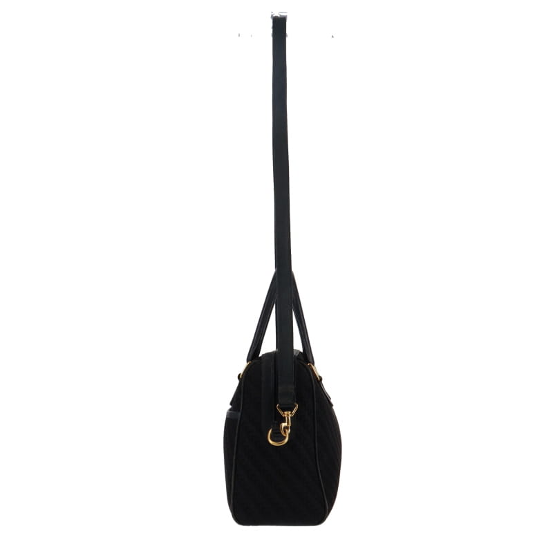 Gucci Vintage Nylon & Leather GG Bowling Bag Large
