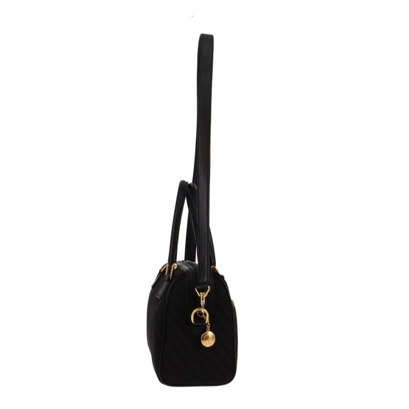 Gucci Vintage Nylon & Leather GG Bowling Bag Small