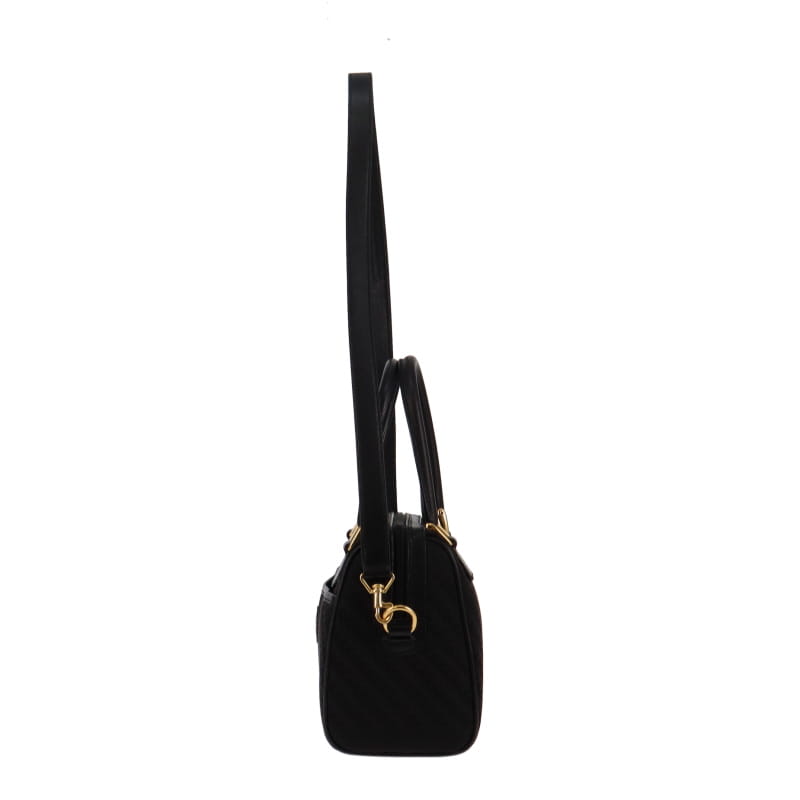 Gucci Vintage Nylon & Leather GG Bowling Bag Small
