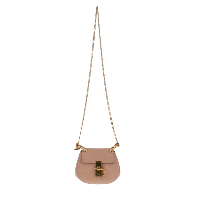 Chloe Mini Drew Chain Bag Plaster Pink