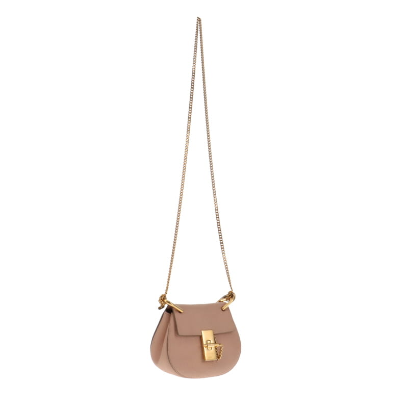 Chloe Mini Drew Chain Bag Plaster Pink