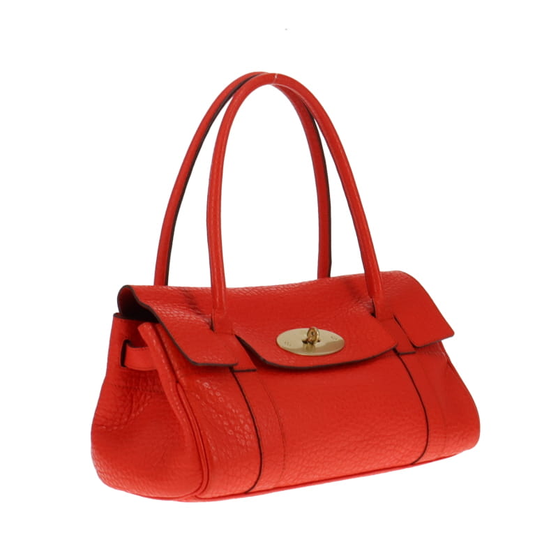 Mulberry Orange Leather East West Bayswater