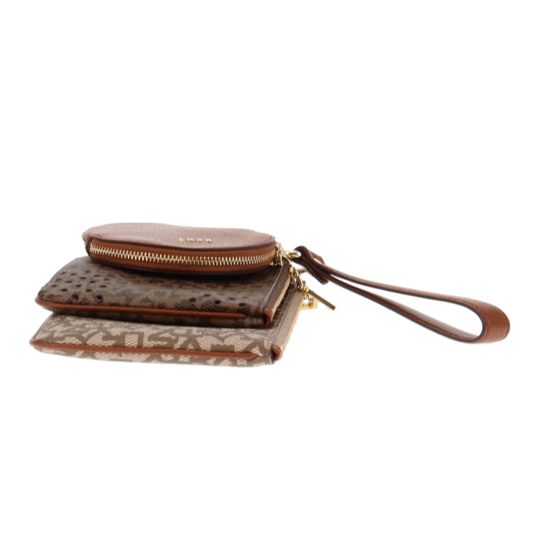 DKNY Triple Pouch Monogram & Leather