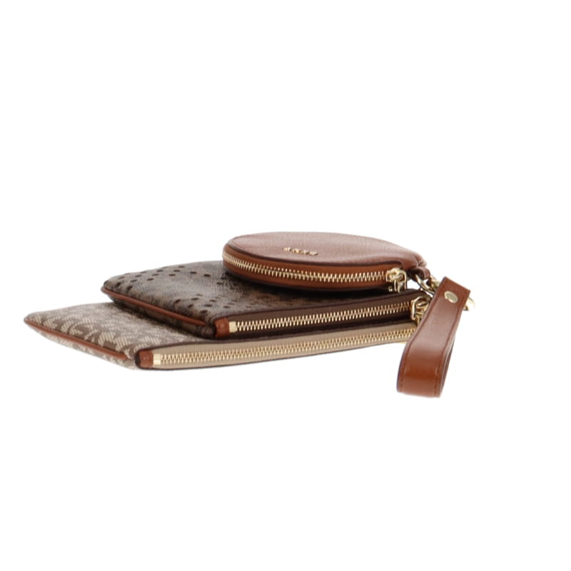 DKNY Triple Pouch Monogram & Leather