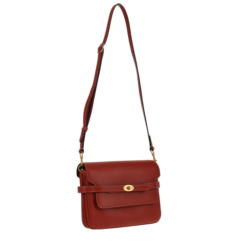 Mulberry Belted Bayswater Satchel Silky Calf Rust