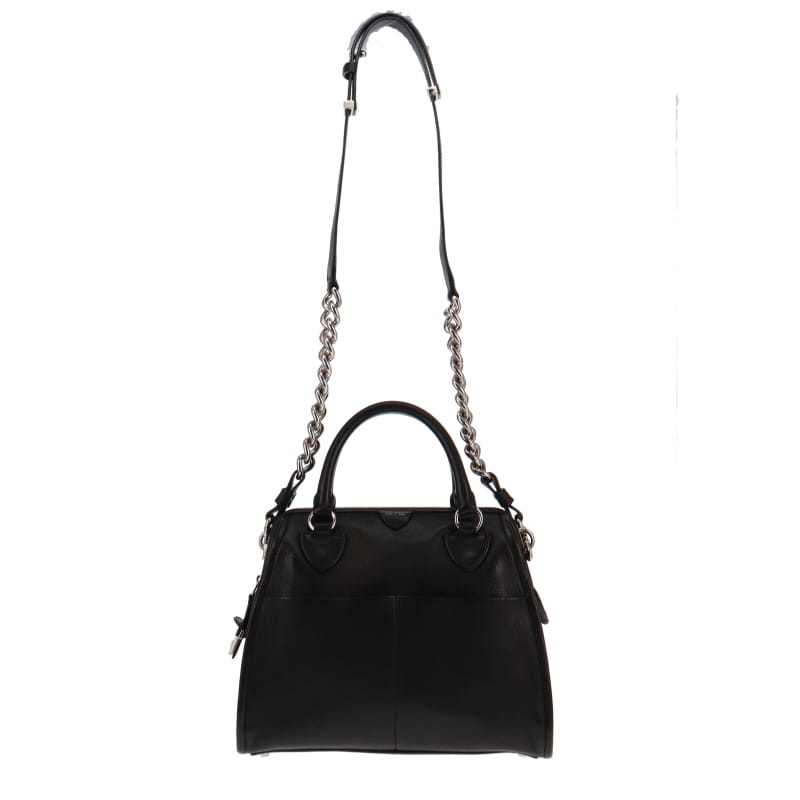 Marc Jacobs Gemma Bowler Bag Black Leather SH