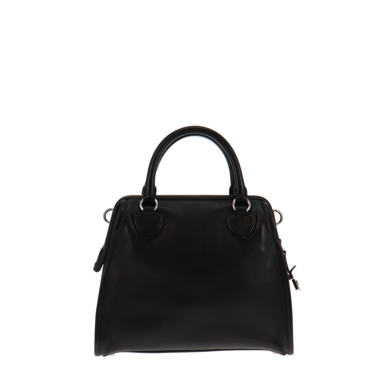 Marc Jacobs Gemma Bowler Bag Black Leather SH