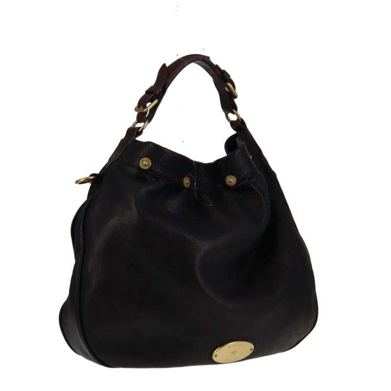 Mulberry Black Spongy Leather Mitzy Hobo Bag
