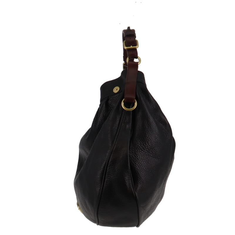 Mulberry Black Spongy Leather Mitzy Hobo Bag