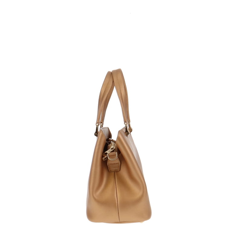 Longchamp Honore Gold Tote With Strap