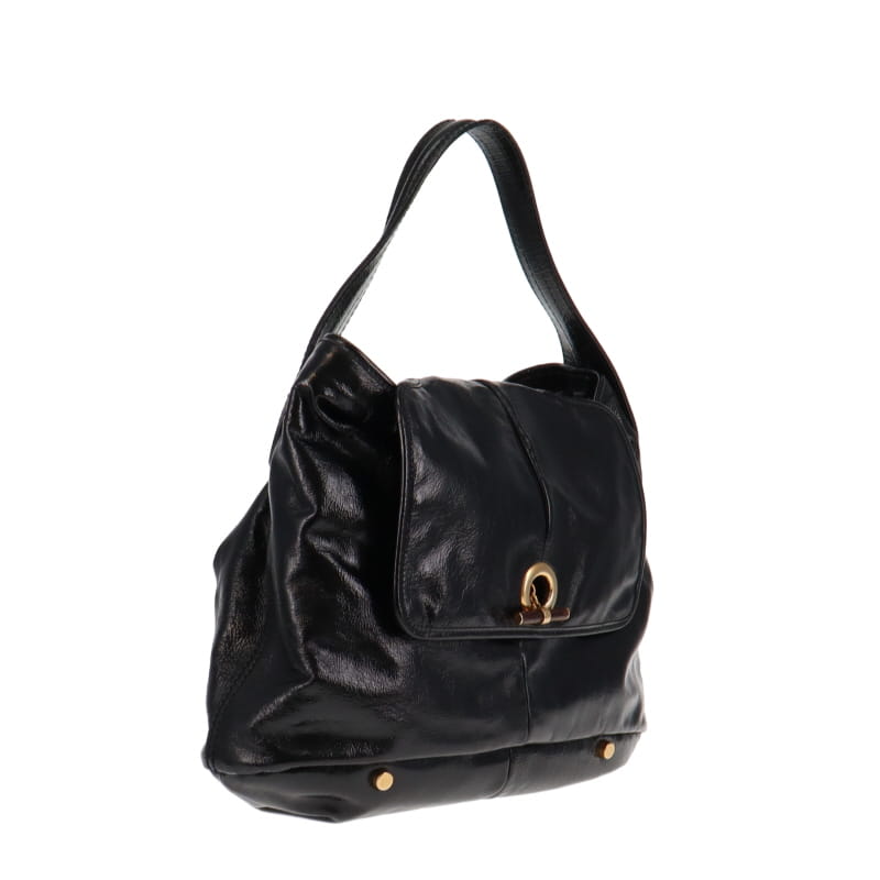 Yves Saint Laurent Capri Hobo Black Patent GH