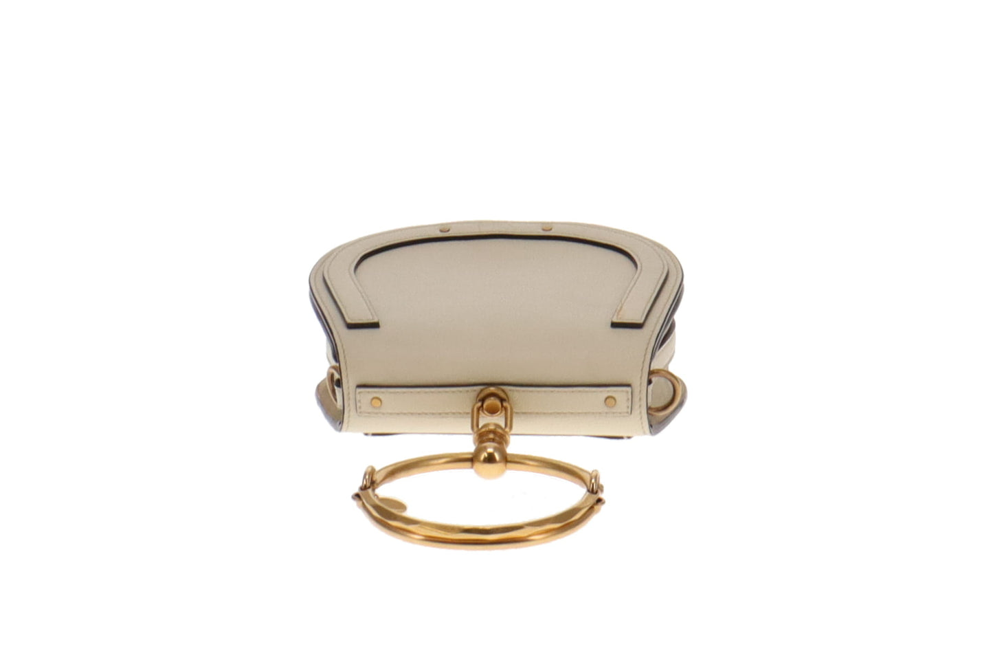 Chloe Cream Leather Small Nile Bracelet Bag
