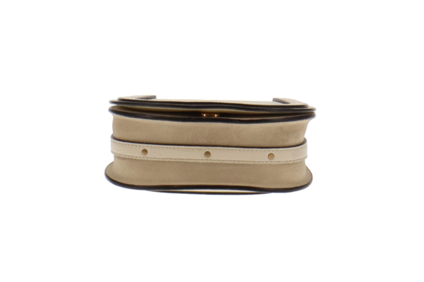 Chloe Cream Leather Small Nile Bracelet Bag