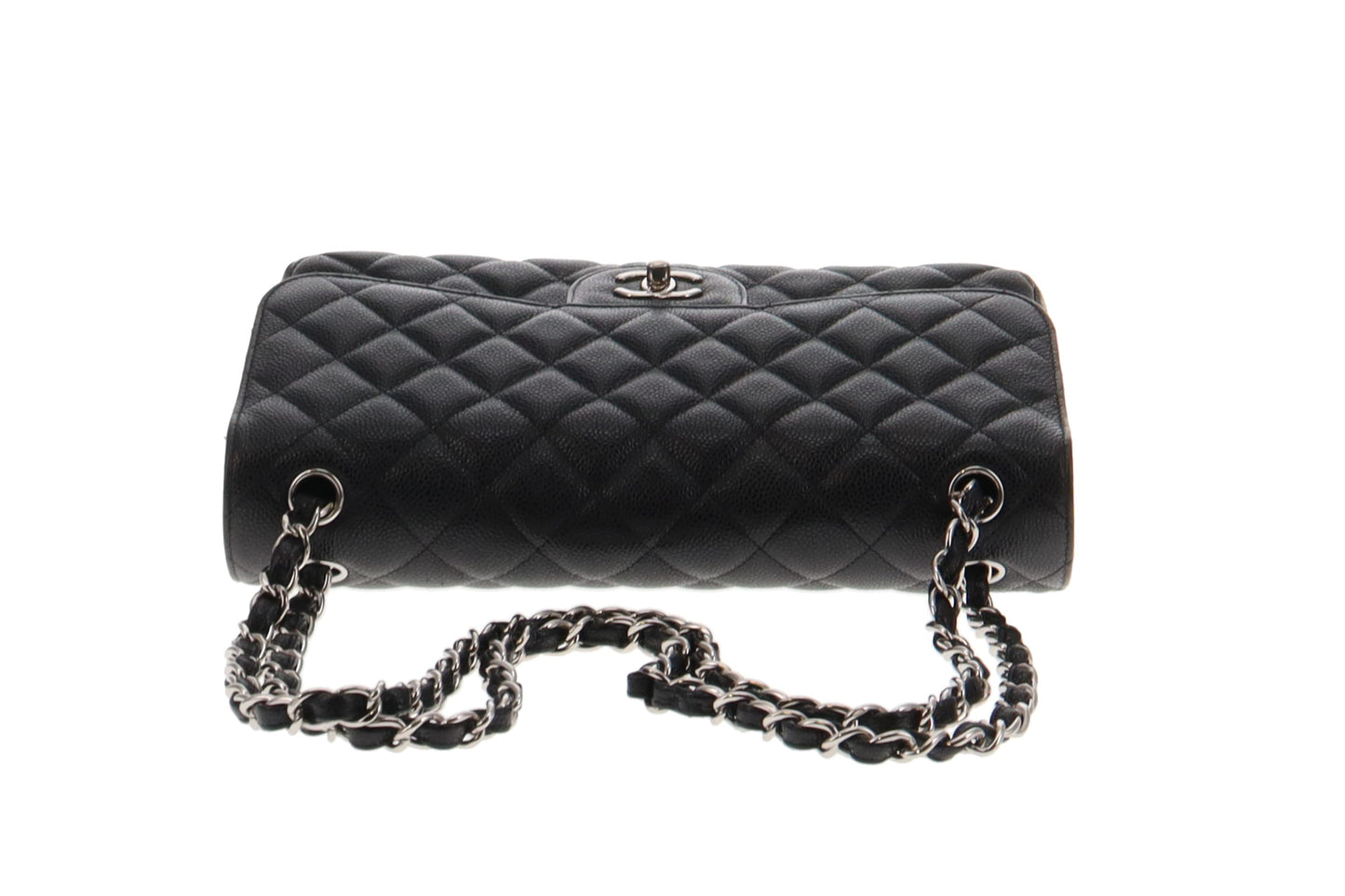 Chanel Black Caviar SHW Classic Jumbo Double Flap
