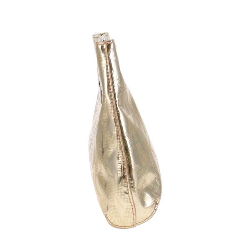 Michael Kors Gold Mirror Monogram Berkeley Clutch