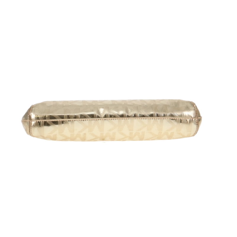 Michael Kors Gold Mirror Monogram Berkeley Clutch