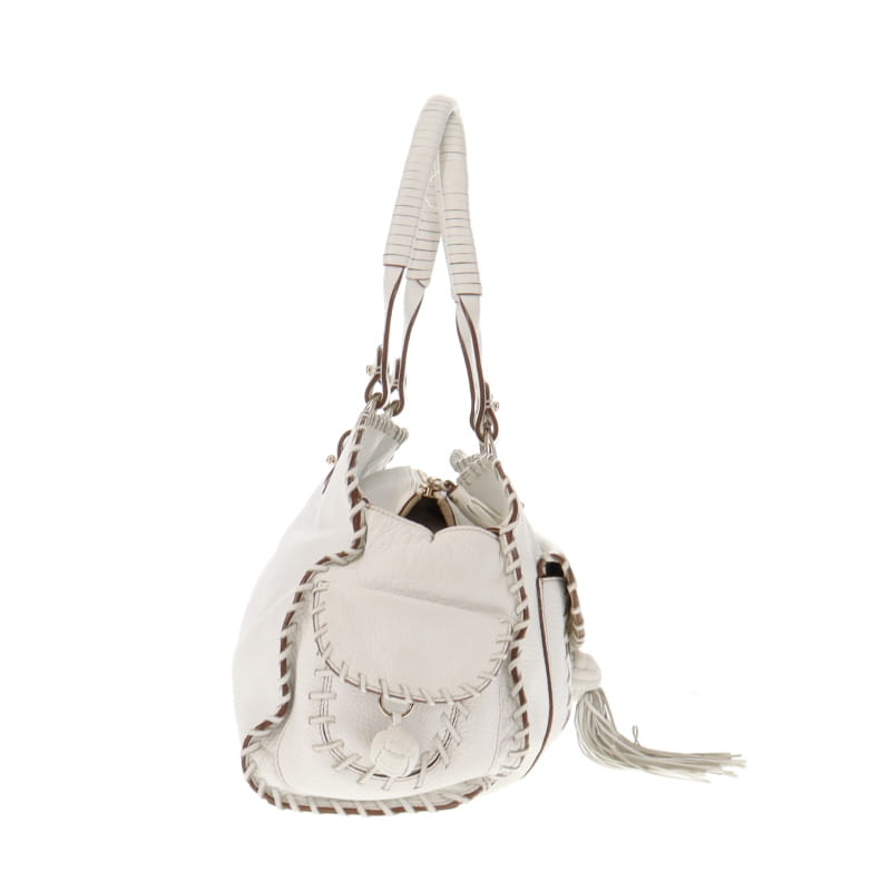 Anya Hindmarch White Whipstitch Bag
