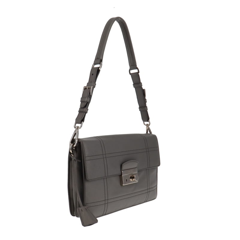 Prada Saffiano Soft Sound Bag Grey