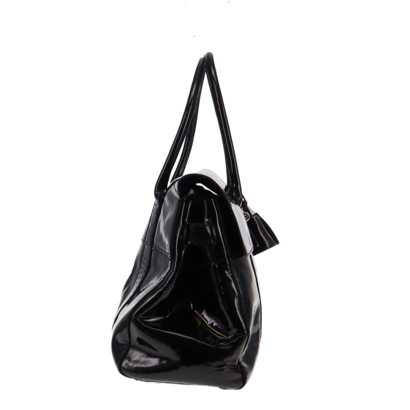 Mulberry Black Drummed Patent Leather Bayswater