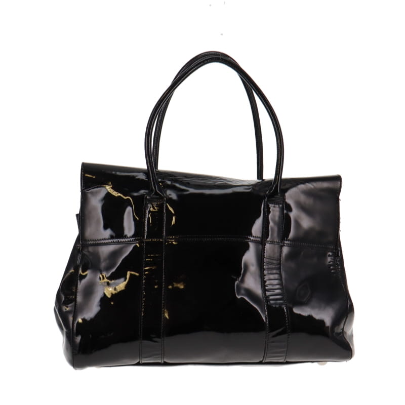 Mulberry Black Drummed Patent Leather Bayswater