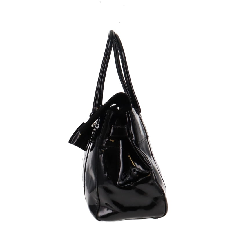 Mulberry Black Drummed Patent Leather Bayswater