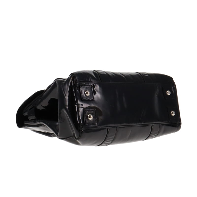 Mulberry Black Drummed Patent Leather Bayswater