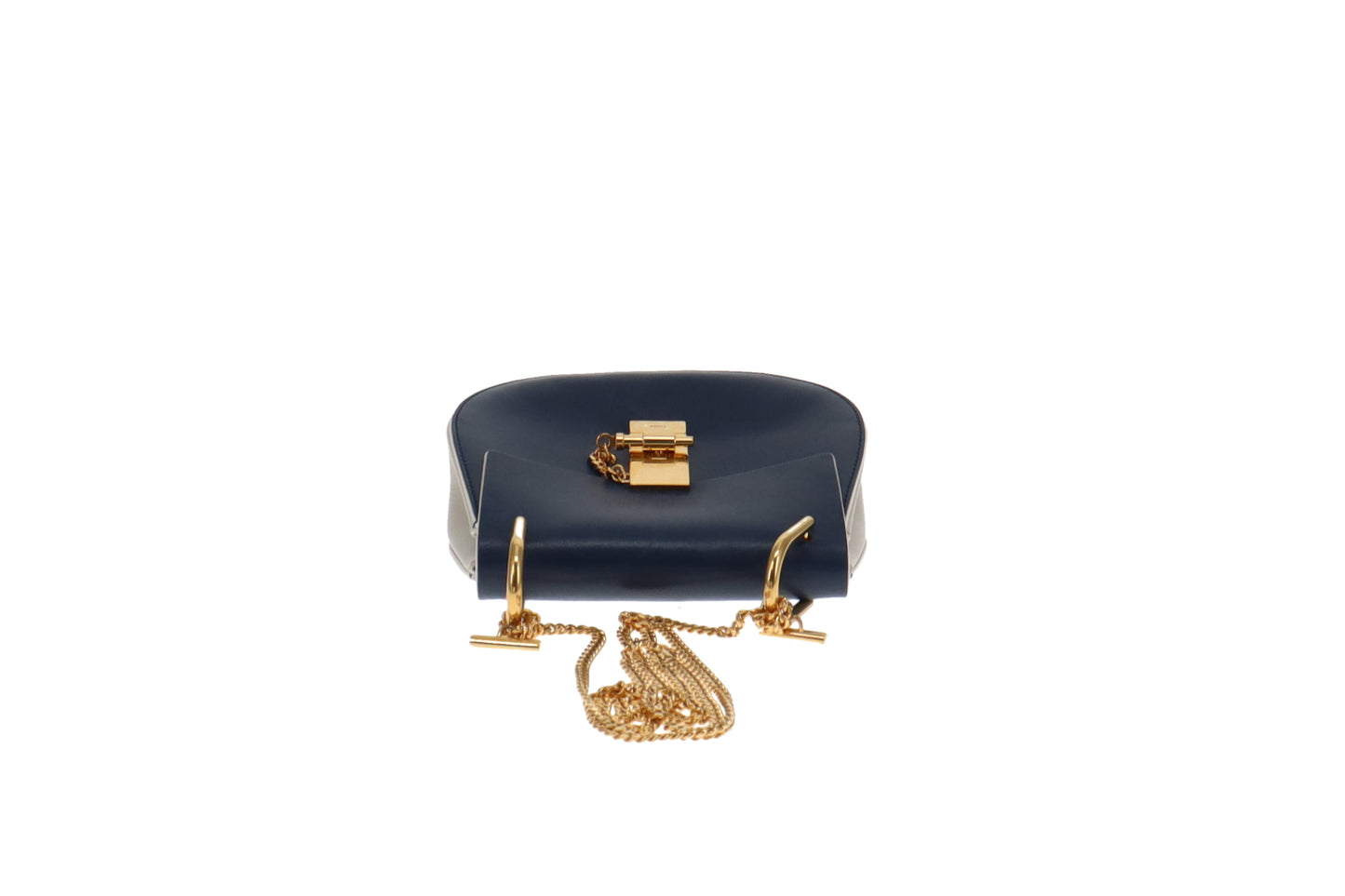Chloe Royal Navy Bi Colour Calf Leather Mini Drew