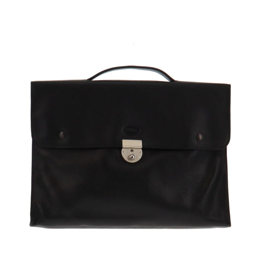 Longchamp Black Leather Le Foulonne Briefcase