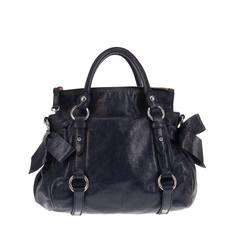Miu Miu Small Bluette Bow Bag Vitello Shine