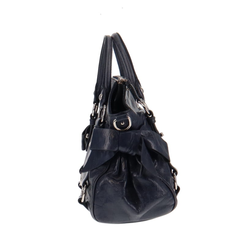 Miu Miu Small Bluette Bow Bag Vitello Shine