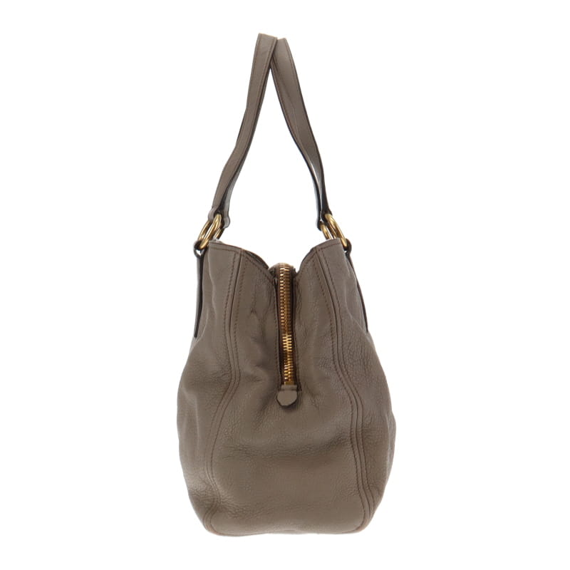 Miu Miu Off Grey Tote With Long Strap