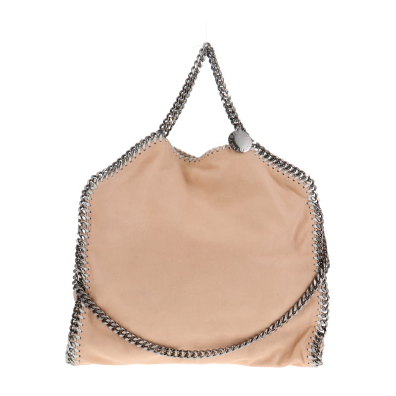 Stella McCartney Neutral Foldover Falabella with Silver Contrast Stitc Designer Exchange Ltd