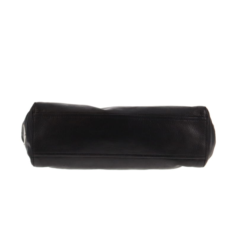 Prada Black Calf Leather Easy Bag With Silver Hardware
