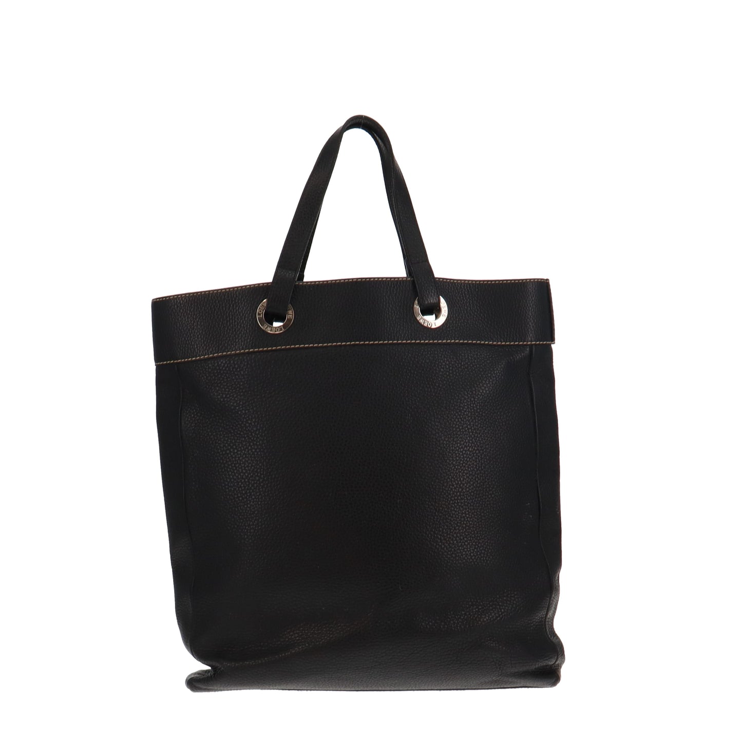 Loewe Vintage North South Black Leather Tote