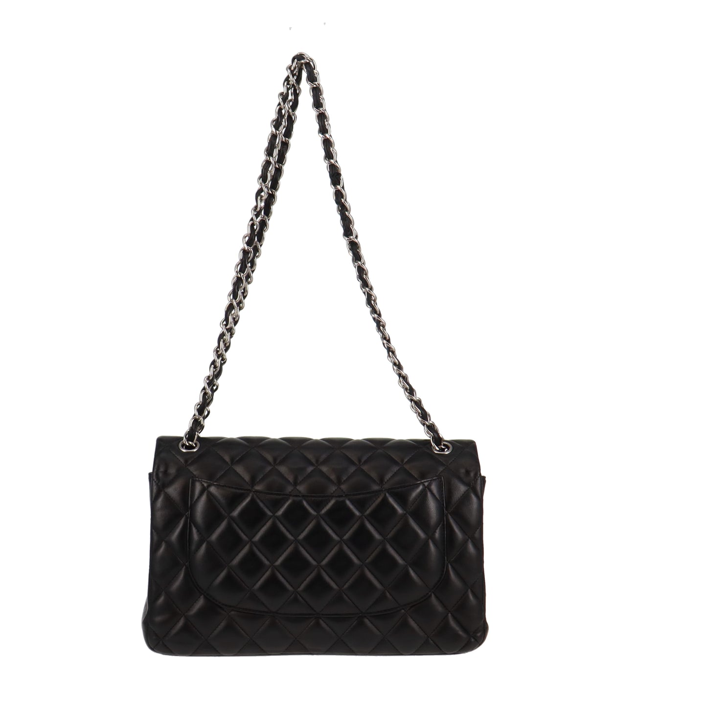 Chanel Jumbo Lambskin Classic Double Flap With Silver Hardware 2012