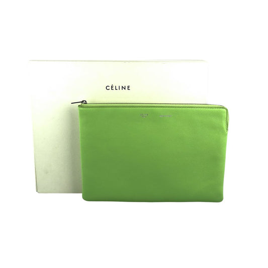 Celine Alphabet Pouch Pale Green (No Charm) Bags Celine 